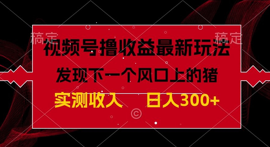 视频号分成计划最新玩法，单条作品几分钟制作完成,日入300+，过年前最后的冲刺