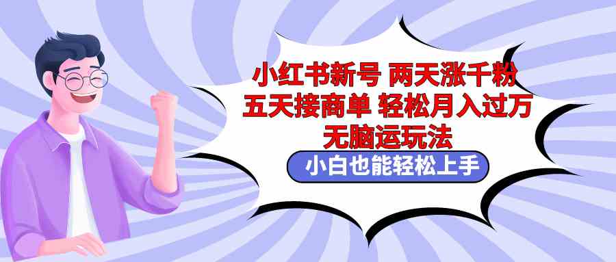 （9239期）小红书新号两天涨千粉五天接商单轻松月入过万 无脑搬运玩法 小白也能轻…