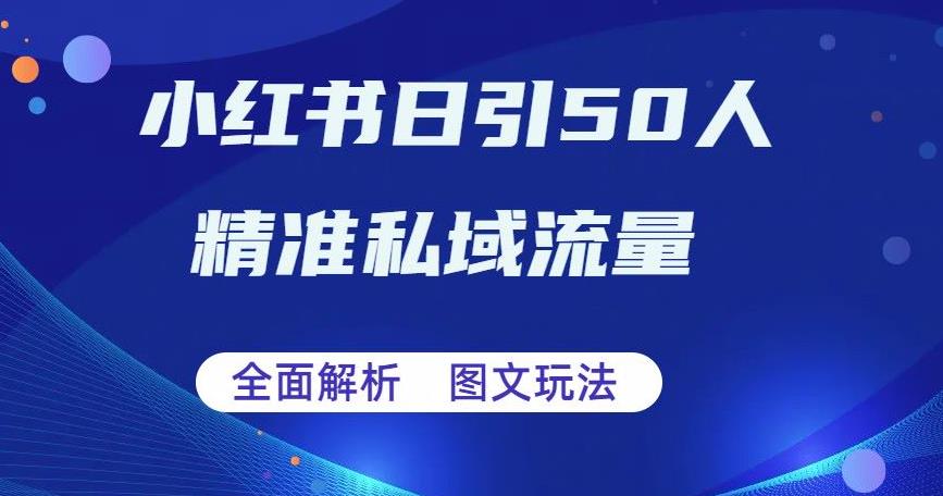 全面解析小红书图文引流日引50私域流量【揭秘】