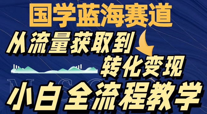 国学蓝海赛道，从流量获取，到转化变现，全流程教学