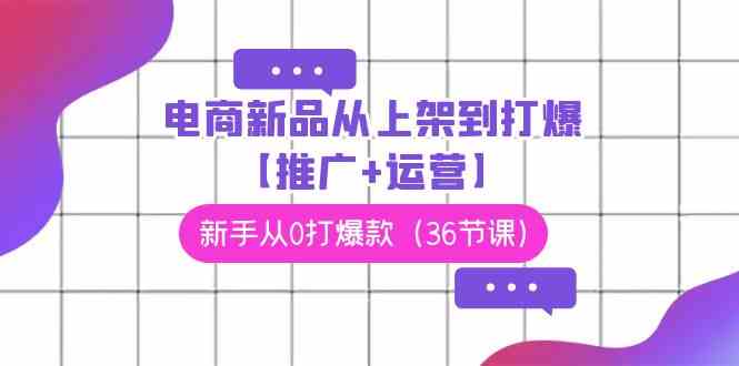 （9286期）电商 新品从上架到打爆【推广+运营】，新手从0打爆款（36节课）