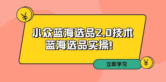 拼多多培训第33期：小众蓝海选品2.0技术-蓝海选品实操