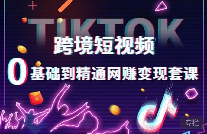 跨境短视频TIKTOK 0基础到精通网赚变现套课，跨境短视频独立站带货变现技巧